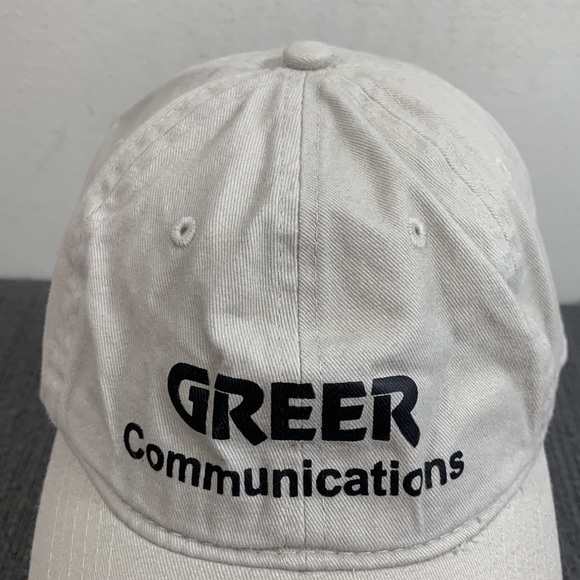 Greer Communications Baseball Hat Mens Adjustable Light Khaki Port & Company - Picture 3 of 13